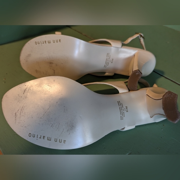 Ann Marino Heels, Sandals, Leather, Cream, Size 8.5M - Picture 5 of 8